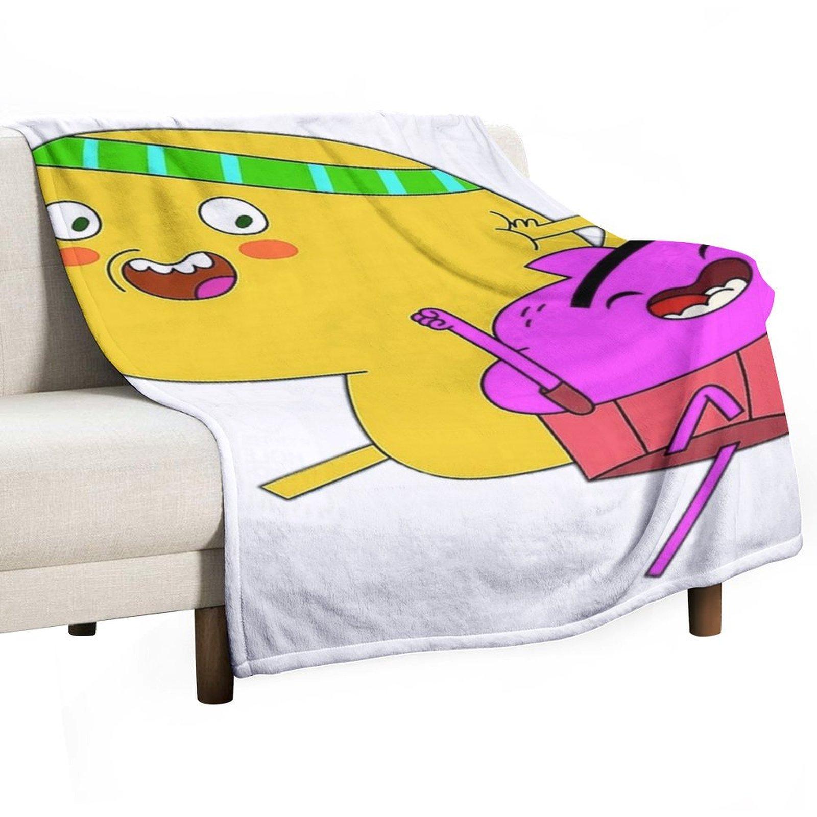 Cupcake And Dino - General Services Throw Blanket Soft Plaid christmas gifts Flannels Bed Fashionable Blankets 30x40in