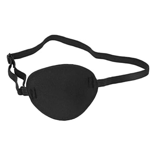Big Hashi Pirate One-Eyed Dragon Eye Mask, Pirate Eyepatch Mask for Adults with Amblyopia, Plain Imagination Costume, Size Small, Black