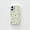 Ins Green Four-leaf Clover Polka Dot iPhone17promax Mobile Phone Case Is Suitable for Apple 16promax White Background Imd.