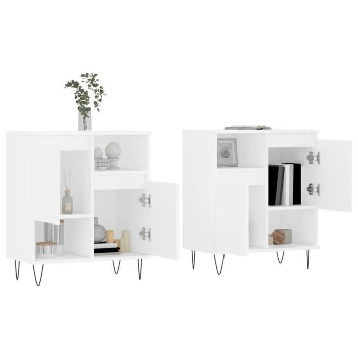 VidaXL Buffets 2 Pcs White Engineered Wood 3190125