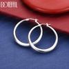 925 Sterling Silver Polished Hoop Earrings Fashion Jewelry Evening Jewelry
