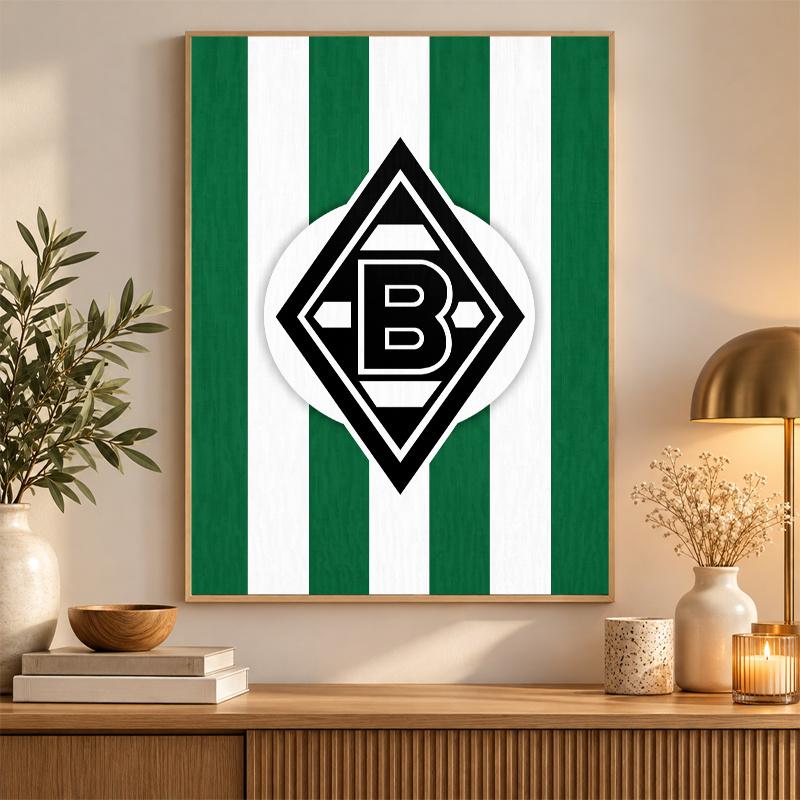 Borussia Mönchengladbach Diamond Painting Kit 5D Full Drill DIY Diamond Mosaic Wall Art Home Decor
