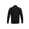 Under Armour 1/2 Zip Running Sports T-Shirt Men Tops Black 1361474-001