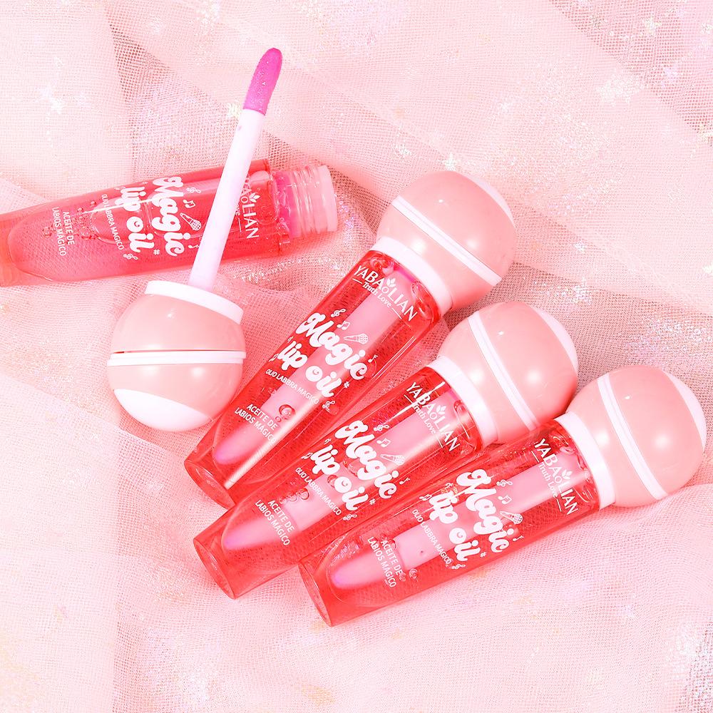 Różowy Ciepły Zmiana Błyszczyk do Ust Seksowny Pełny Kolor Kryształowy Płyn Wodoodporny Nawilżający Makijaż Ust
