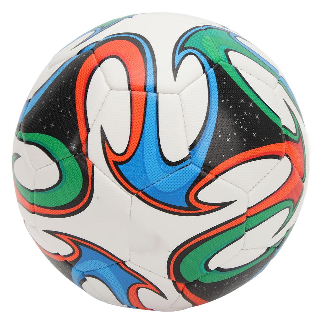Pallone da Calcio Misura 5 Alta Elasticità Morbido Impermeabile Pelle PU Calcio per Adulti Studenti Allenamento Partita Bianco