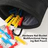 Oxford Cloth Tighten Tool Pouch Cylinder Nail Screw Storage Bag with Multiple Compartment for Nails Hardware Electrician