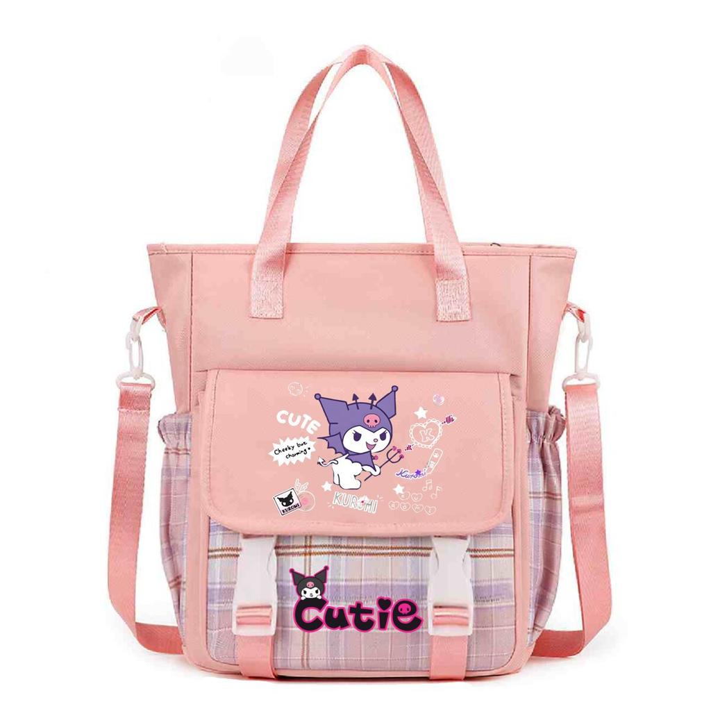 Crossbody Bag Student Class Book Holder Extra Large Bag Shoulder Make-Up Bag Cute Cartoon Printed Crossbody Bag