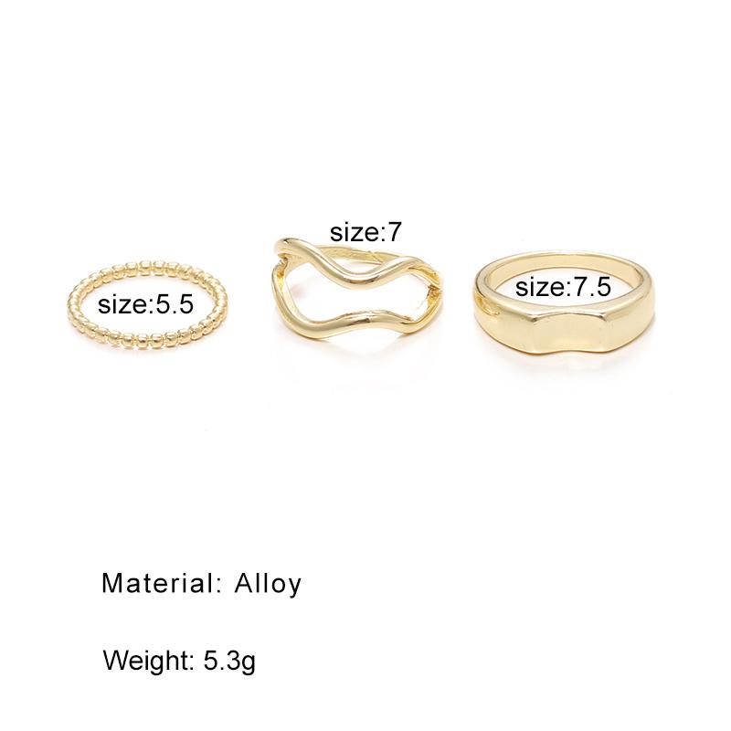2024 Eye Mask Bead Ring Three-piece Cold Wind Personality Ring Punk Style Ring Fashion Neutral Trend