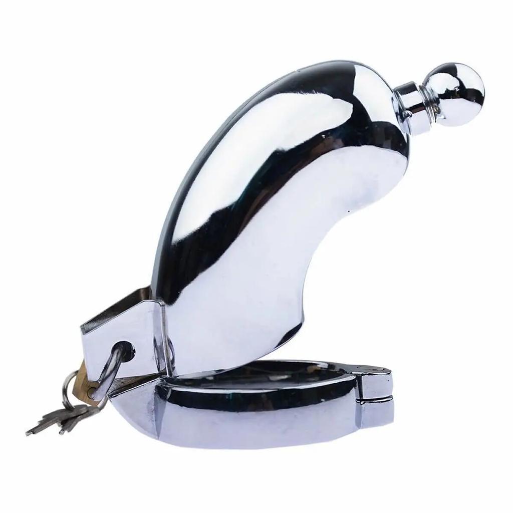 Zakrzywione urządzenie do męskiej czystości ze stali nierdzewnej z cewnikiem metalowa klatka na penisa pierścienie na penisa rękaw na penisa BDMS zabawki erotyczne dla mężczyzn gejów