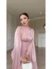 Rochie de primăvară elegantă europeană și americană 2025, cu temperament, cu mânecă lungă, mătăsoasă - Confortabilă și moale