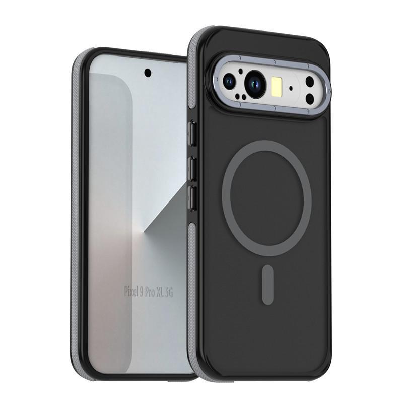 

Matte Magnetic Case for Google Pixel 9 10 Pro XL Shockproof Case Pixel 9 сірий