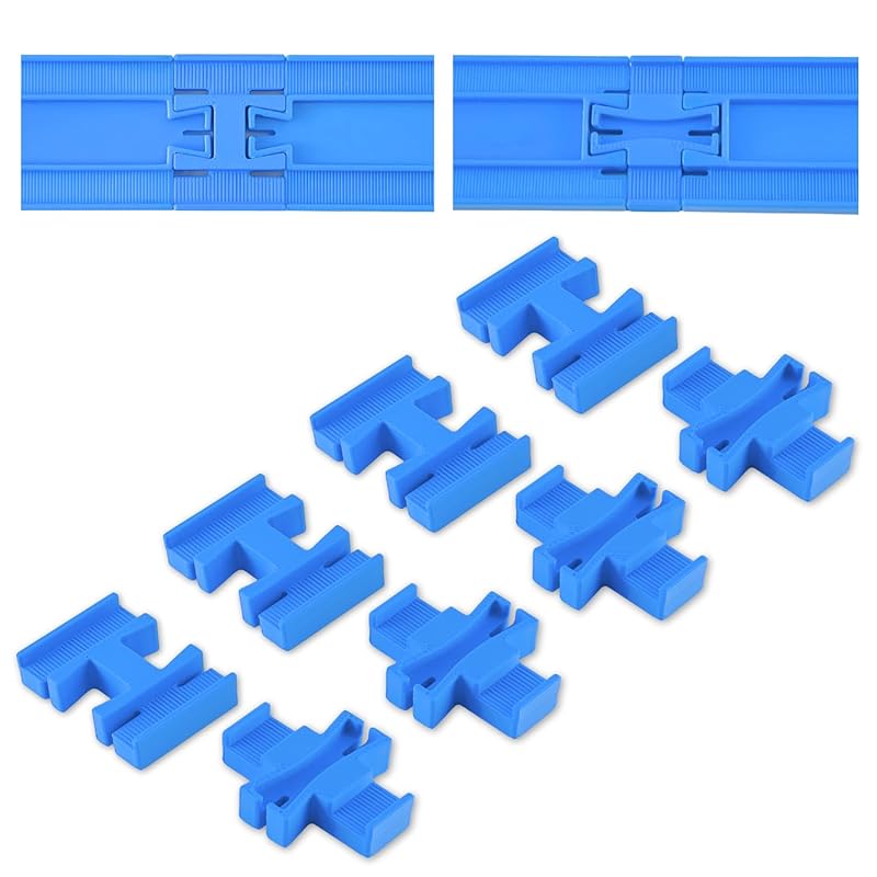 

T2-SOLID Plarail compatible male-male convex (swallow-resistant) x 4 pieces, female-female concave x 4 pieces, light blue, shatter-resistant