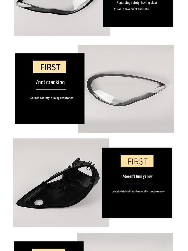 Gray/Black Edge Headlight Cover for 11/12/13 Porsche Panamera