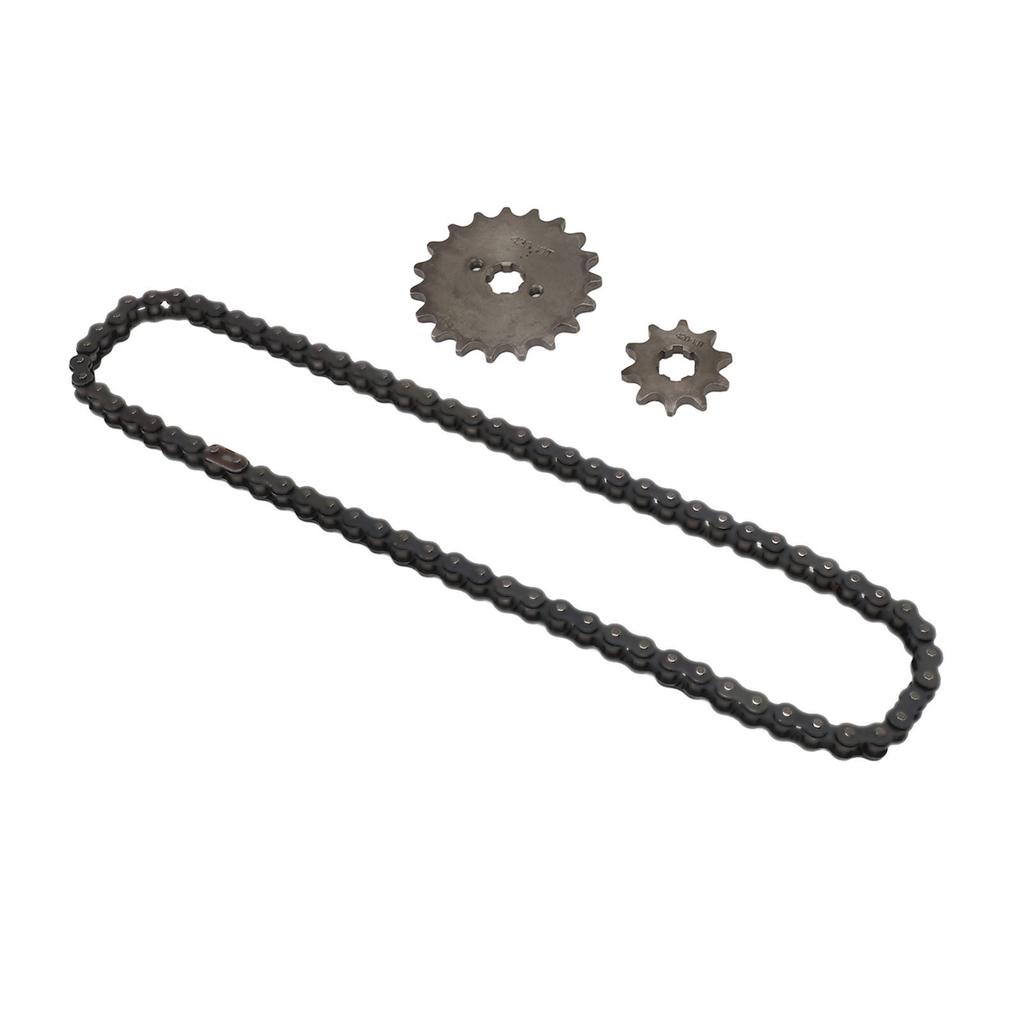 420 19T Front Engine Sprockets 10 Tooth Rear Sprocket Steel 420 Chain Kit for Off Road Bicycle ATVs