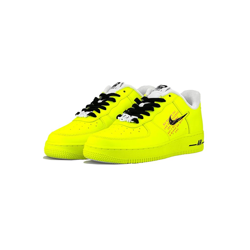 Nike Air Force 1 Low Top Skateboard Shoes Women's Neon Yellow FB8251-100(Team338-2.0)