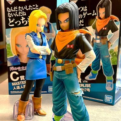 23CM Anime Dragon Ball Z Android 17 18 Figure Android 18 PVC Action Figures Collection Model Toys for Children Christmas Gifts