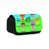 Neues Rhythmusbox-bedrucktes doppellagiges Federmäppchen, Sprunki Musikspiel Schulsachen-Tasche für Grund- und Mittelschüler.