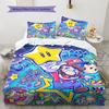 Super Mario All-Star Full Print Bedding Set, 1 Duvet Cover & 2 Pillowcases, Cozy Home Use, Great Gift for Game Fans