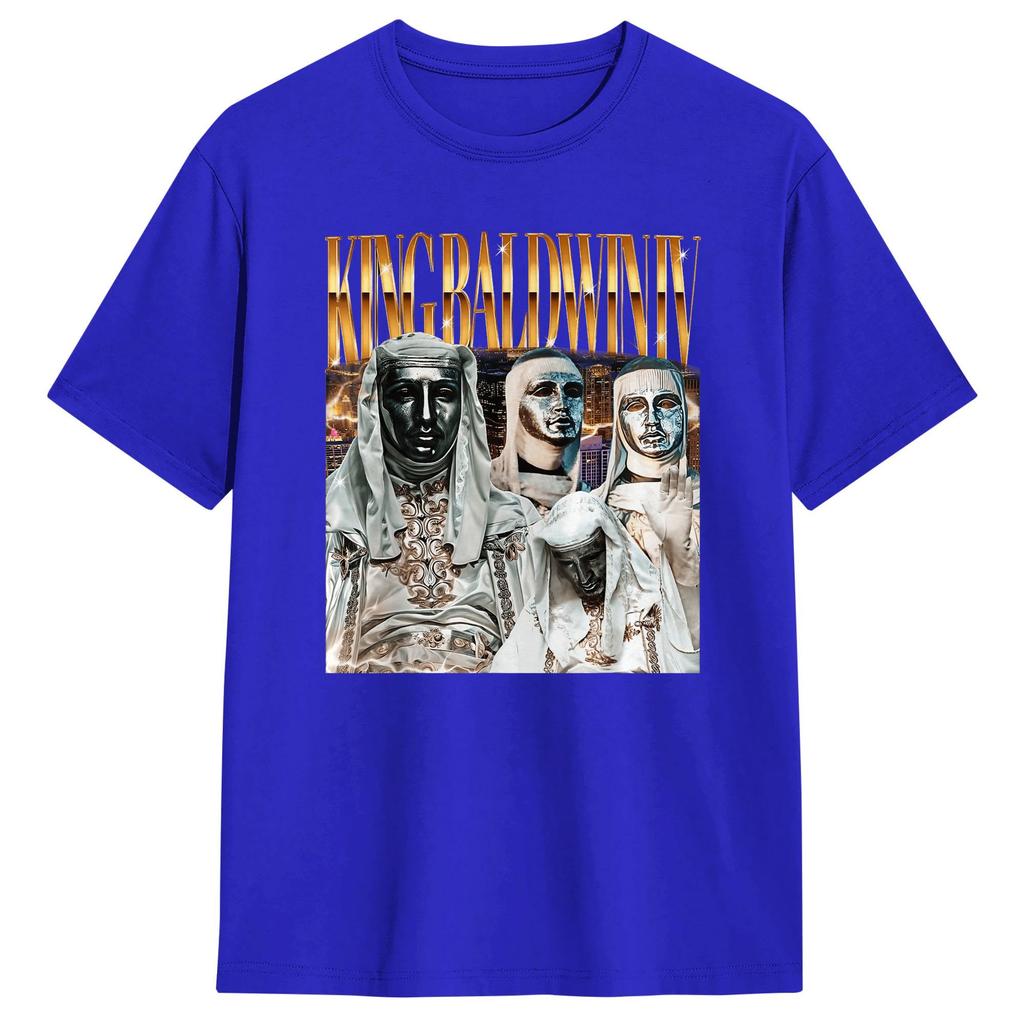 Sliver Mask König Baldwin IV Meme T-Shirt Sommer Hip Hop T-Shirts Unisex Baumwolle Rundhals Übergröße Kleidung Kurzarm T-Shirt