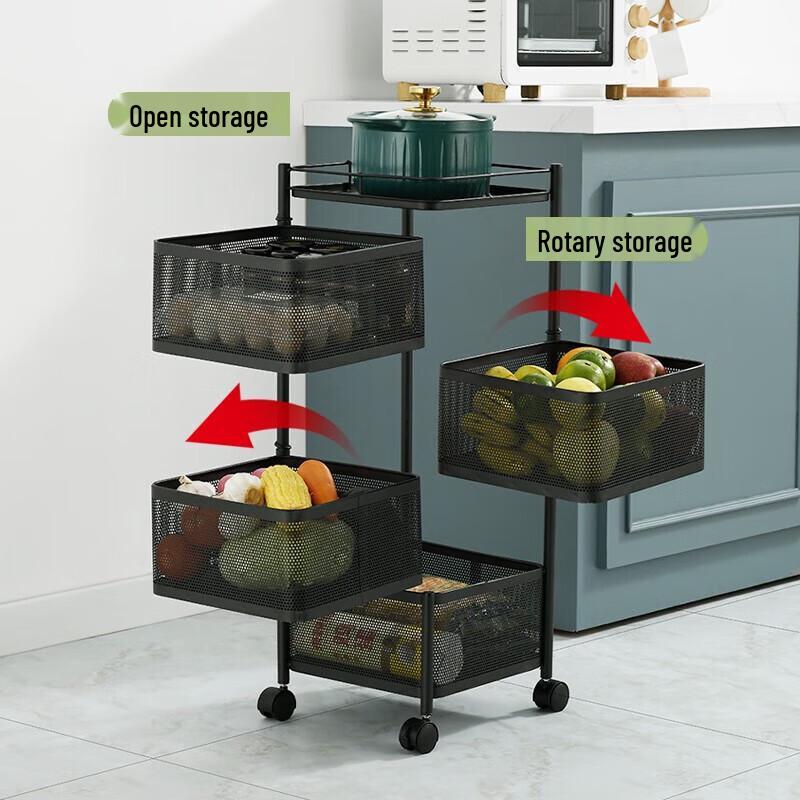 Bayco 3-Tier Rolling Kitchen Storage Cart