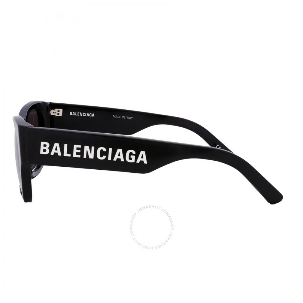 Balenciaga Grey Square Unisex Sunglasses Bb0262sa 001 56