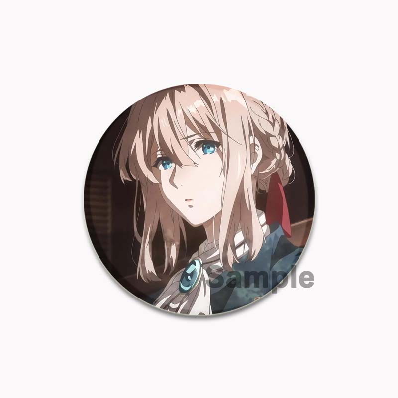 32/44/58mm 58mm Jewelry Accessories Gifts Anime Violet Evergarden Brooches Cosplay Handmade Badges Lapel Pins Backpack Clothes Decoration