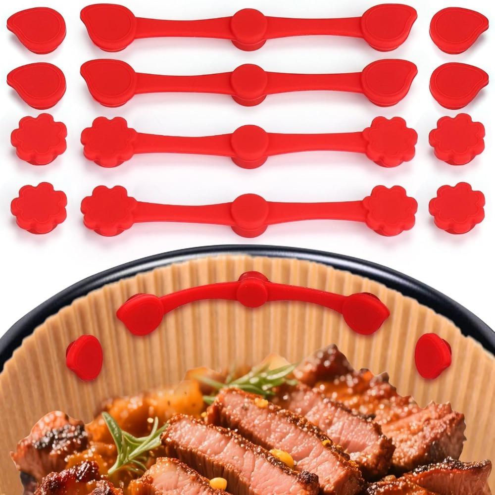 2 Set Heat-resistant Air Fryer Magnetic Silicone Clip Reusable Non-Scratch Air Fryer Magnet Buckle Removable