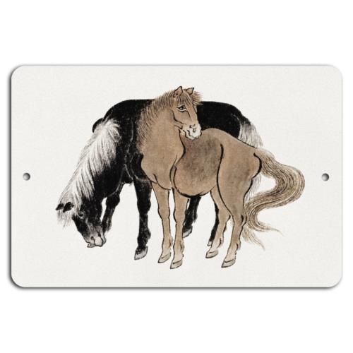

Graceful Companions Elegant Horses on MetalAluminumtin sign 20x30cm（7.8x11.8inch）