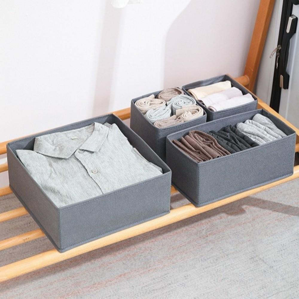 Non-Woven Underwear Storage Box Without Lid Foldable Bra Storage Boxes Space Saving Breathable Underwear Organizer