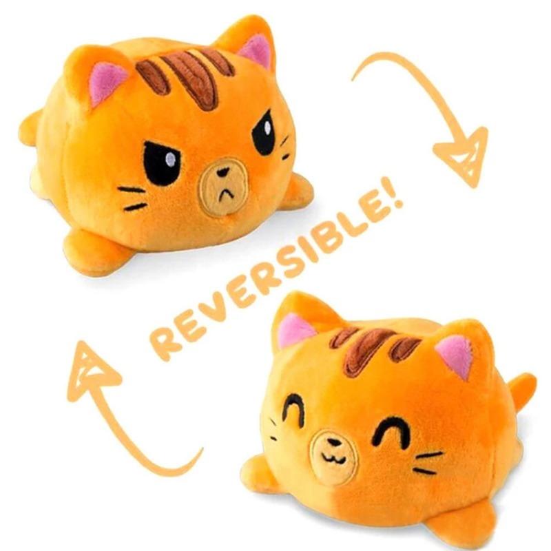 18Cm Reversible Plush Flip Toys Animal Cat Unicorn Panda Double-Sided Angry Reversible Happy Doll Shine Soft Cute Children Gifts