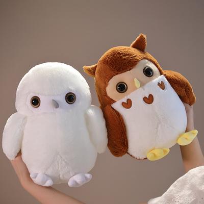 1pc 30cm/40cm Stuffed Couple Owl Doll Simulation Animal Toy Cute Bird Brown White Cartoon Plush Children Girls Gift