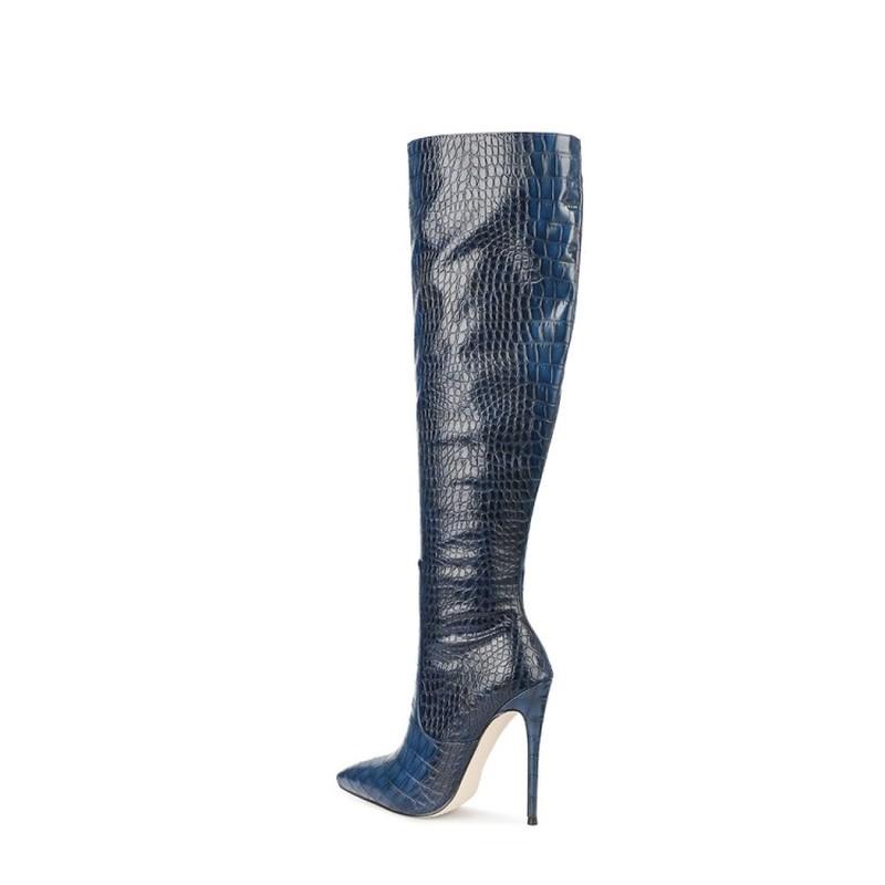 Fashion Women's Autumn Winter Boots Fashion Sexy Women's Boots Two-color Snake Knee High Boots 2025 Autumn and Winter New Women's Shoes