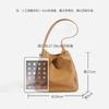 2025 New First-layer Cowhide Tote Bag Women's Pleated Bag Commuting Versatile Simple Underarm Bag Large-capacity Bucket Bag