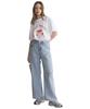 BONIEE Strawberry Cake Graphic Loose T-Shirt White
