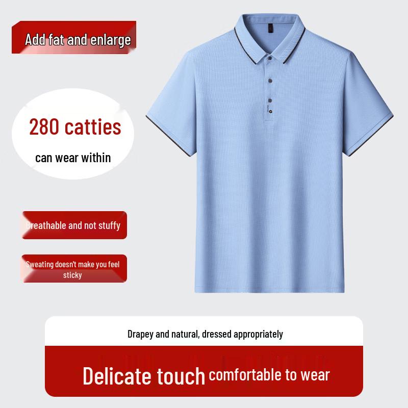 Men s Plus Size Breathable Polo T-Shirt XL