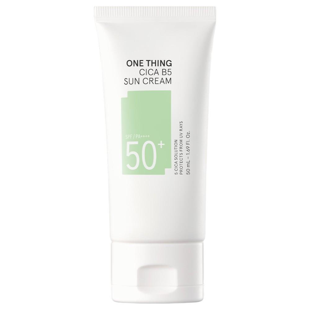 ONE THING Cica B5 Sonnenschutz Beruhigend Feuchtigkeitsspendend LSF 50+ PA++++ 50ml beige
