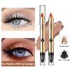 Hot 2 In 1 Long Lasting Highlighter & Matte Eyeshadow Stick Smudger Glitter Eyeshadow Pencil Waterproof Eyeshadow Stick Double Ended Eyeshadow Stick