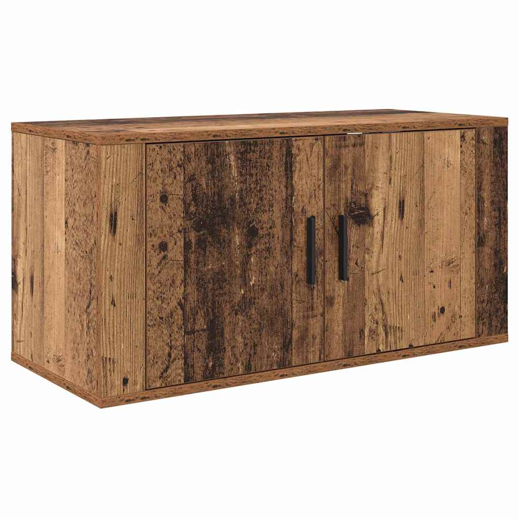 Wall Mounted TV Cabinet Set 2 pcs Reclaimed Wood Look 80 x 34.5 x 40 cm