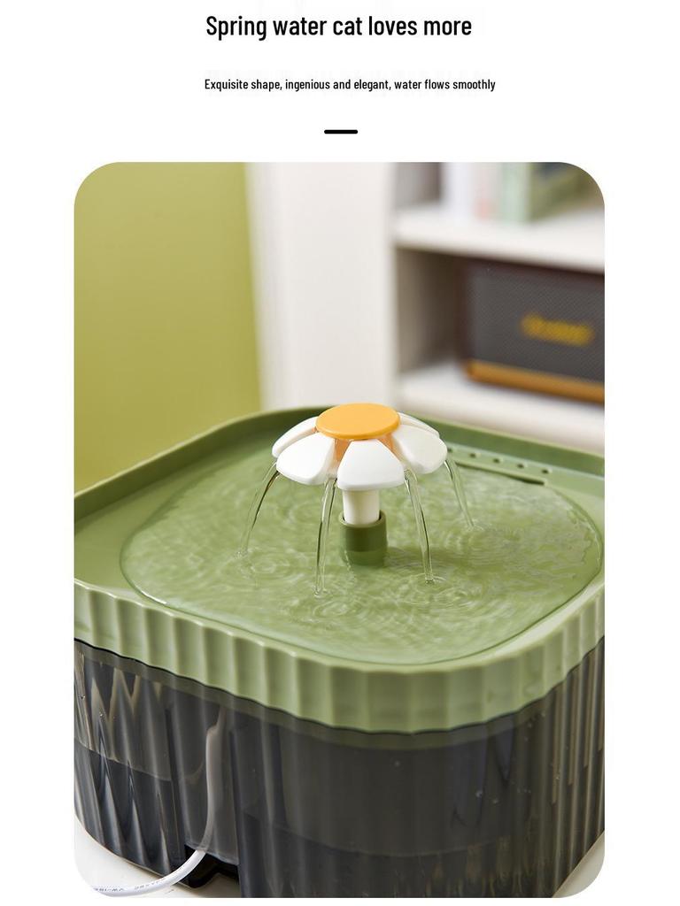 Smart Pet Water Fountain with Automatic Circulation and Filtered Flow for Cats and Dogs