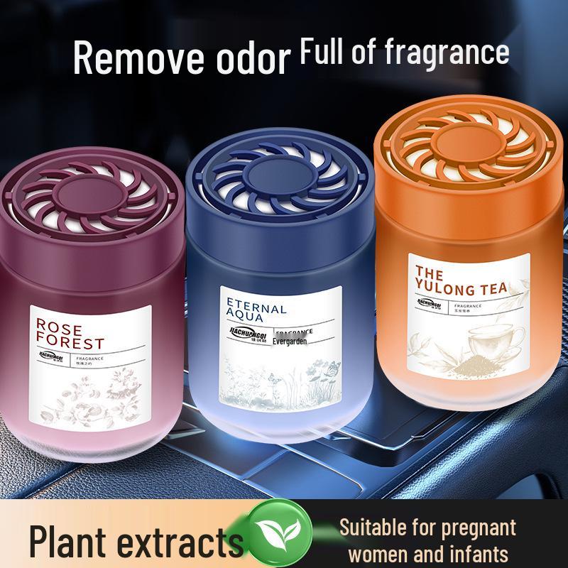 Premium Car Air Freshener Ornament: Solid Perfume Balm and Home Deodorizer with Elegant Glass Fragrance