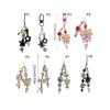 Goth Y2K Phone Charm Pendant Keychain Sweet Star Flower Cellphone Chain Strap Lanyard for Women Bag Camera Accessories