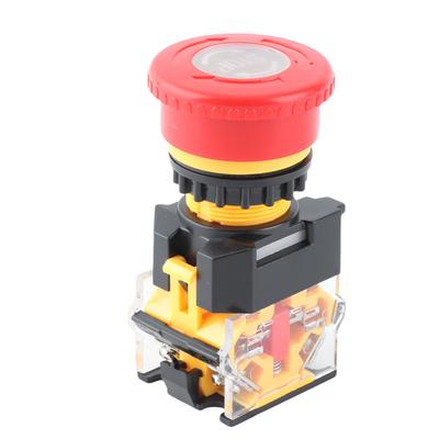 22MM Red Self Locking Emergency Stop Switch Button with Big Mushroom Head