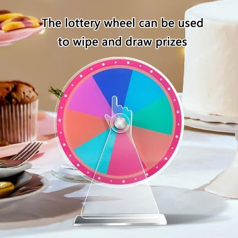 Erasable Reusable Fortune Wheel Fortune Party Turn Plate Lucky Draws Rotating Wheel Tabletop Prize Turn Plate Easy To Use