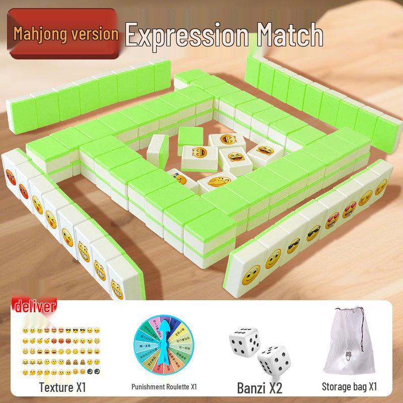 

Cartoon Emoji Mahjong Match Game: Children s Outdoor Toy for Parent-Child Fun