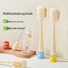 Five-in-One Long Handle Brush Set: Multi-functional for Small Boots, Insulated Cups, Baby Bottles, and Cleaning Sponges.