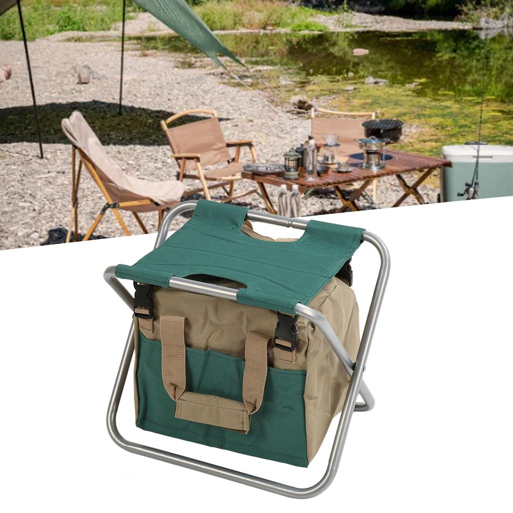 Heavy Duty Folding Stool Bag Multifunctional Gardening Folding Toolkit Stool for Gardeners