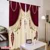 2pcs Stylish Print Light-Filtering Curtains with Rod Pocket – for Living Room & Bedroom Decor   Ideal for Home Makeovers