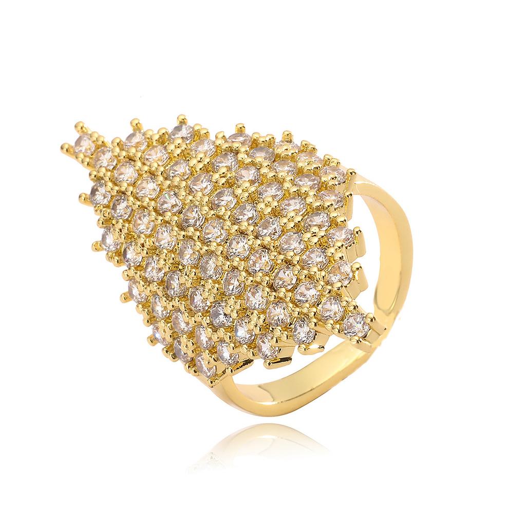 Eleganti Anelli Geometrici a Rombo con Diamanti Pieni Accessori per le Mani, Anelli Nuziali Dubai
