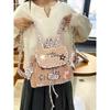Cute Cartoon Cat Backpack Pu Material With Splicing Design For Daily Use