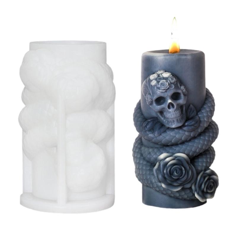 Rotating Snake Candle Molds Casting Molds Silicone Mould Cylindrical Snake Epoxy Resin Molds Candle Making Molds